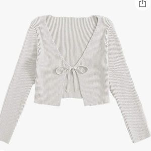 tie front sweater
